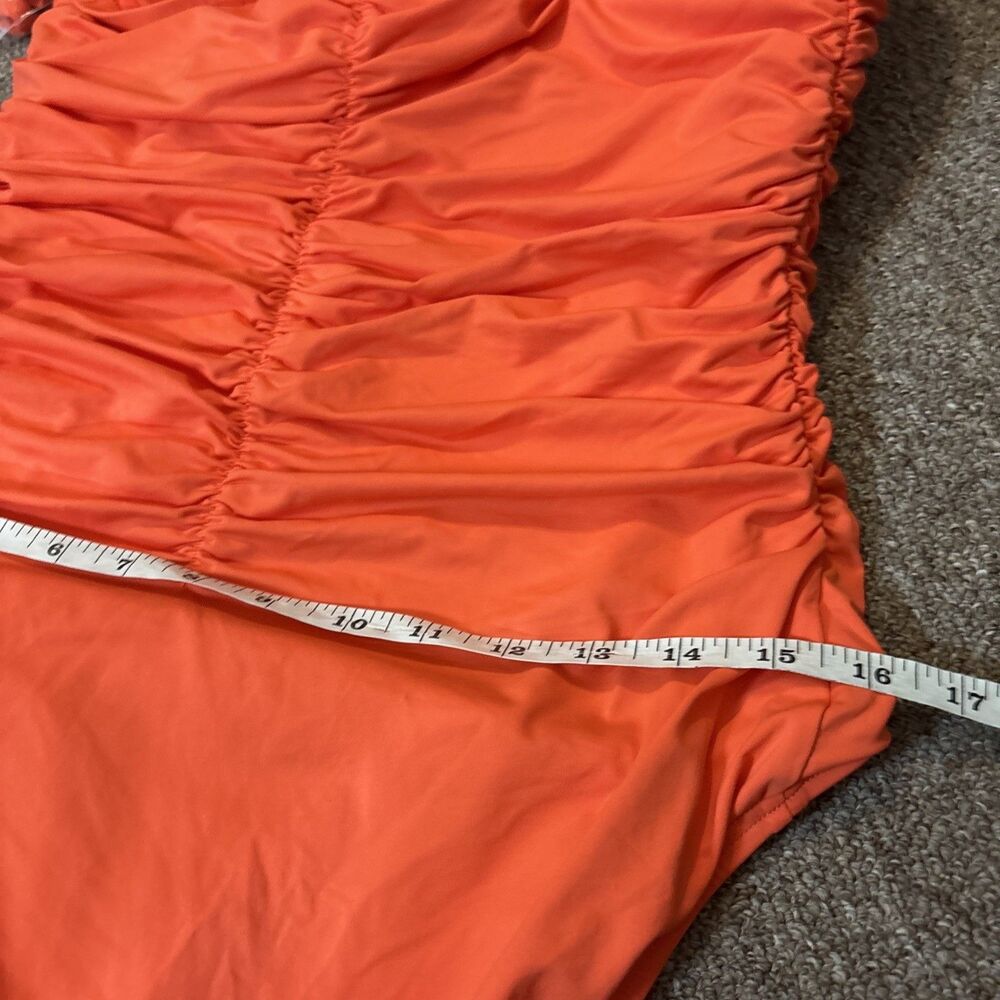 NEW Contrours Coco Reef Orange Tankini Top Koi 40D Bra Sized  NWT Textured - Picture 2 of 10